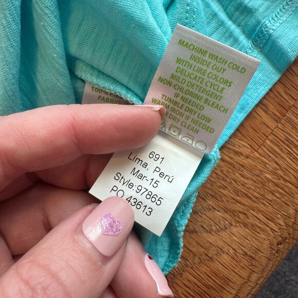 Lilly Pulitzer Essie Tank Top Shorely Blue Size XL NWT - Picture 7 of 10